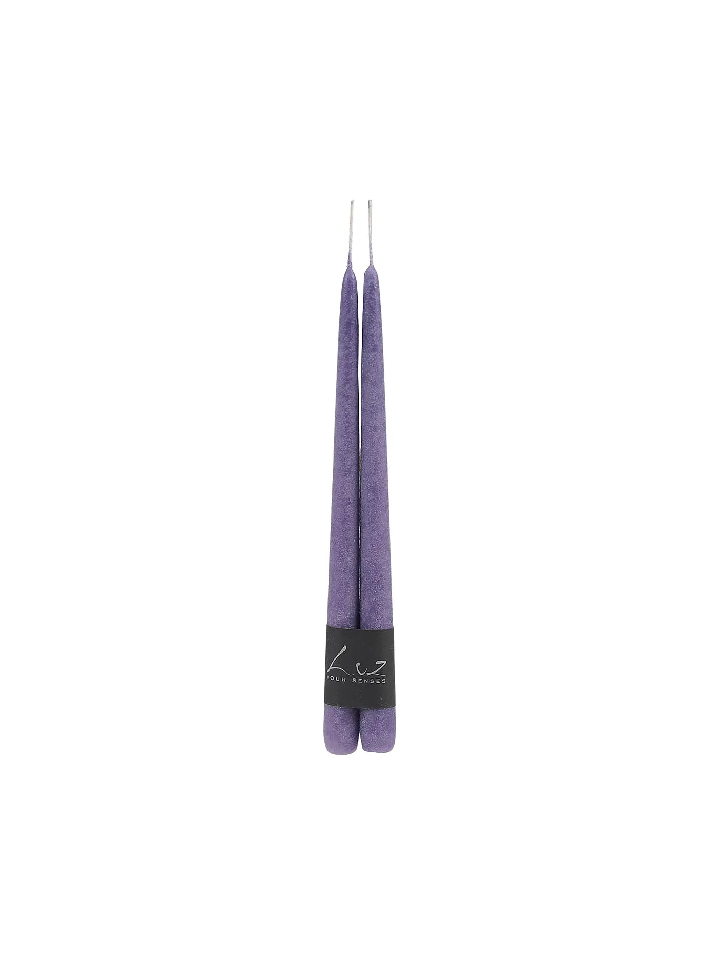 RASTELI | Paar Spitzkerzen "velours" - Luz Your Senses 30cm Gold | lila